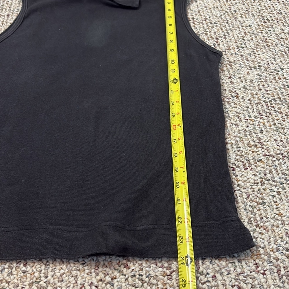 Vintage Harley Davidson Black Sleeveless Split Collar Top. XL - Picture 10 of 11